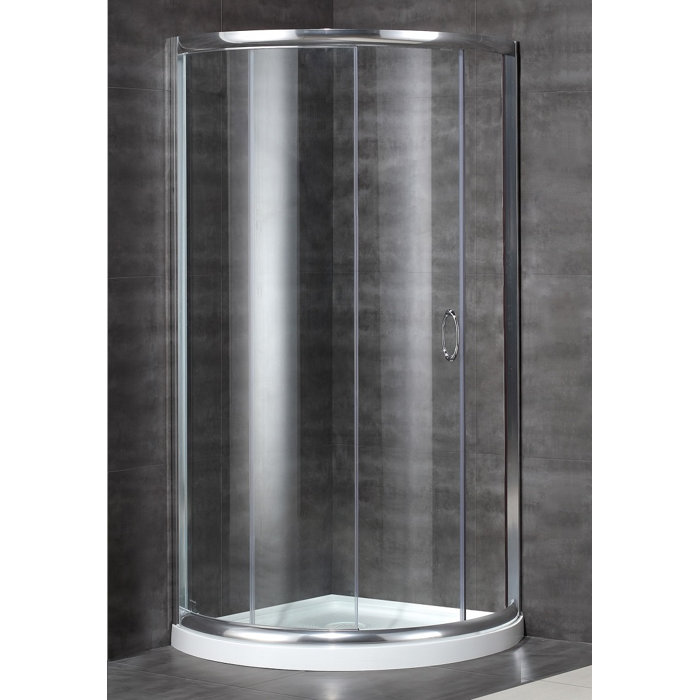 Aston 40" x 77.5" Round Sliding Shower enclosure with Base Included